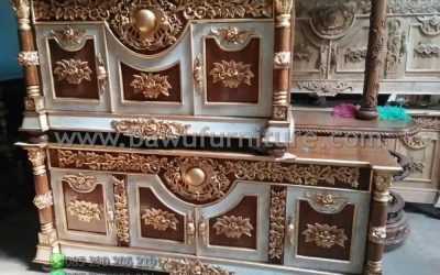 Bufet Kayu Jati Jepara Model Ukiran Mewah