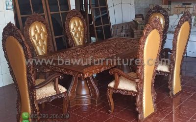 Meja Makan Ukir Jepara Dari Kayu Jati