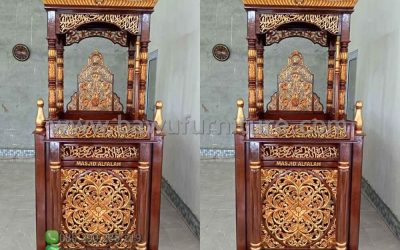 Mimbar Masjid Al Falah Dari Kayu Jati