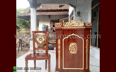 New Mimbar Kayu Jati Model Ukir Jepara