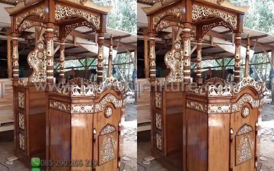 New Mimbar Kubah Jati Untuk Masjid