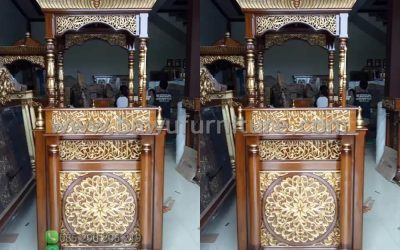 New Mimbar Masjid Atap Kubah Jati