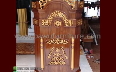 New Mimbar Ukir Jati Model Terbaru Jepara