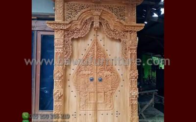Pintu Gebyok Mentahan Dari Kayu Jati