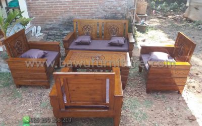 Set Kursi Tamu Jati Model Minimalis
