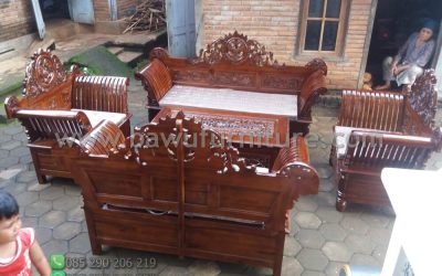 Set Kursi Tamu Kayu Jati Model Ukir Jepara