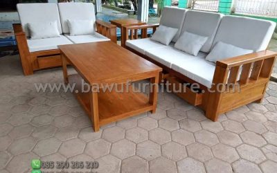Set Kursi Tamu Minimalis Dari Kayu Jati