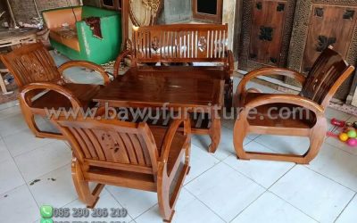 Set Kursi Tamu Sedan Dari Kayu Jati Jepara