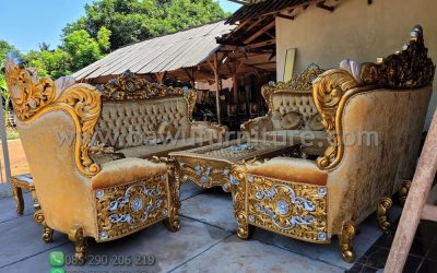 Sofa Tamu Bellagio Kotak Model Klasik Mewah