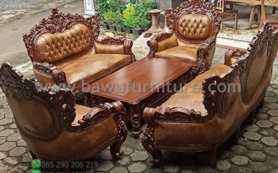 Sofa Tamu Ganesa Dari Kayu Jati Jepara