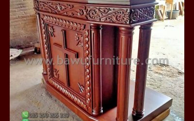 Mimbar Gereja Terbaru Jepara Dari Kayu Jati