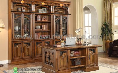 Set Meja Kantor Jati Model Klasik Terbaru