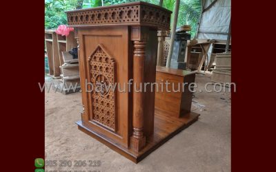 Podium Mimbar Jati Minimalis Model Terbaru