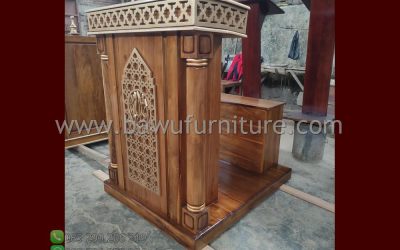 Podium Mimbar Minimalis Dari Kayu Jati