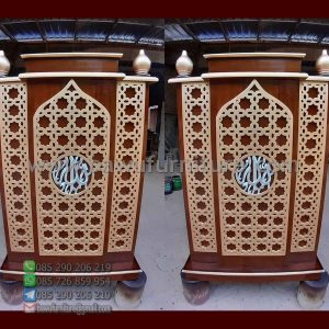 Mimbar Minimalis Ornamen Arabic