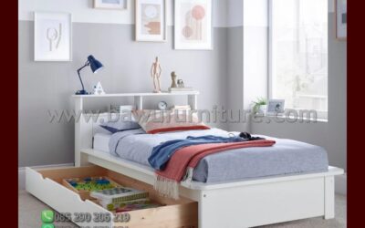 Ranjang Anak Modern Jepara Warna Duco Putih