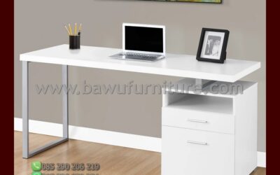 Gambar Meja Kerja Modern Warna Duco Putih