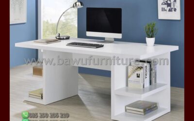 Meja Kerja Duco Putih Model Minimalis Terbaru