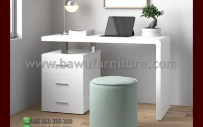 Meja Kerja Warna Putih Model Minimalis Terbaru