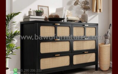 Bufet Minimalis Jepara Terbaru In Black Color