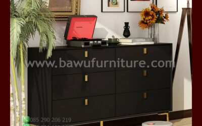 Bufet Minimalis Kaki Stainless In Black Color