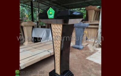 Jual Podium Masjid Model Minimalis Dari Kayu Jati