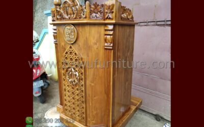 Mimbar Masjid Ar Rahim Model Ukir Jepara