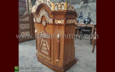 Mimbar Masjid Nurul Falah Depok Model Ukir Jepara
