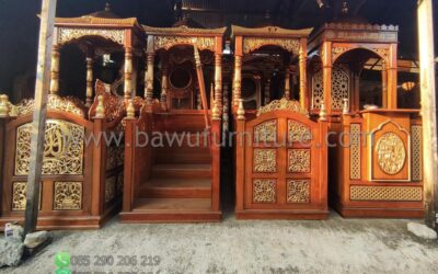 Jual Mimbar Masjid Atap Kubah Kayu Jati Jepara