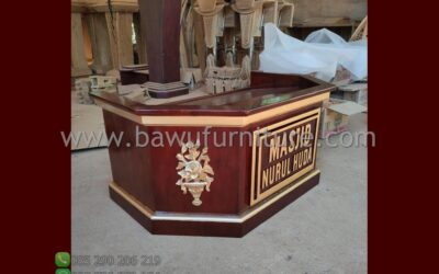 Mimbar Masjid Nurul Huda Model Minimalis Pendek