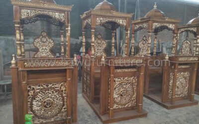 Stock Mimbar Masjid Atap Kubah Kayu Jati Jepara