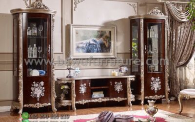 Jual Bufet TV Jati Mewah Model Eropa Terbaru