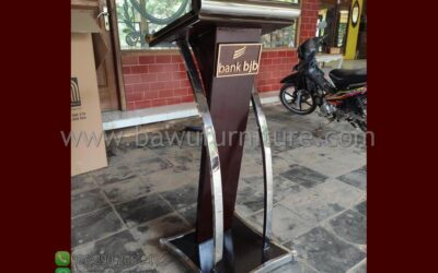 Podium Pidato Bank BJB Minimalis Stainless