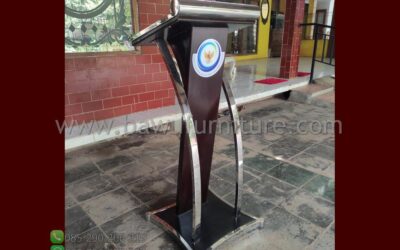 Podium Pidato Kemenlutkan Minimalis Stainless