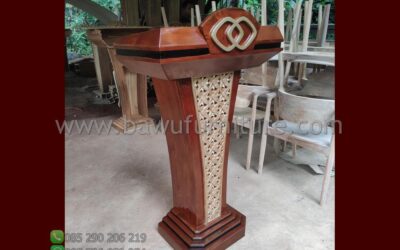 Jual Podium Pidato Jati Model Minimalis Jepara
