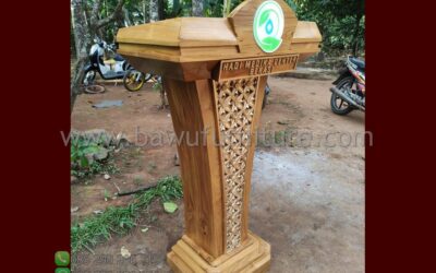 Podium Hadi Medika Center Bekasi Minimalis Dari Kayu Jati