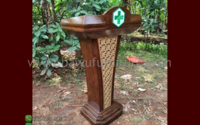 Podium Pidato Puskesmas Model Minimalis Dari Kayu Jati